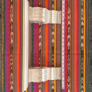 Wooden floating shelf white tan used boho bohemian rustic - unknown brand